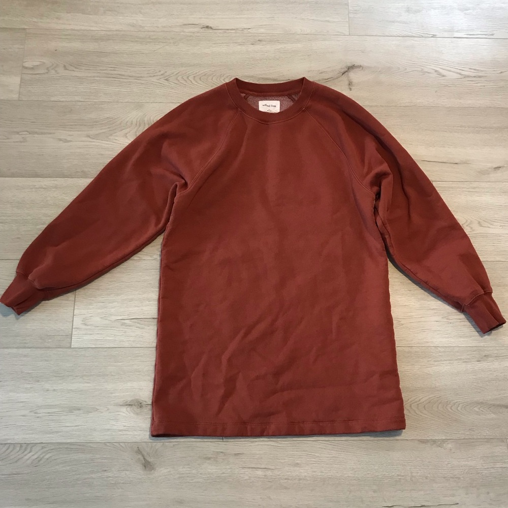 Aritzia Wilfred Free Fleece Sweater Dress
